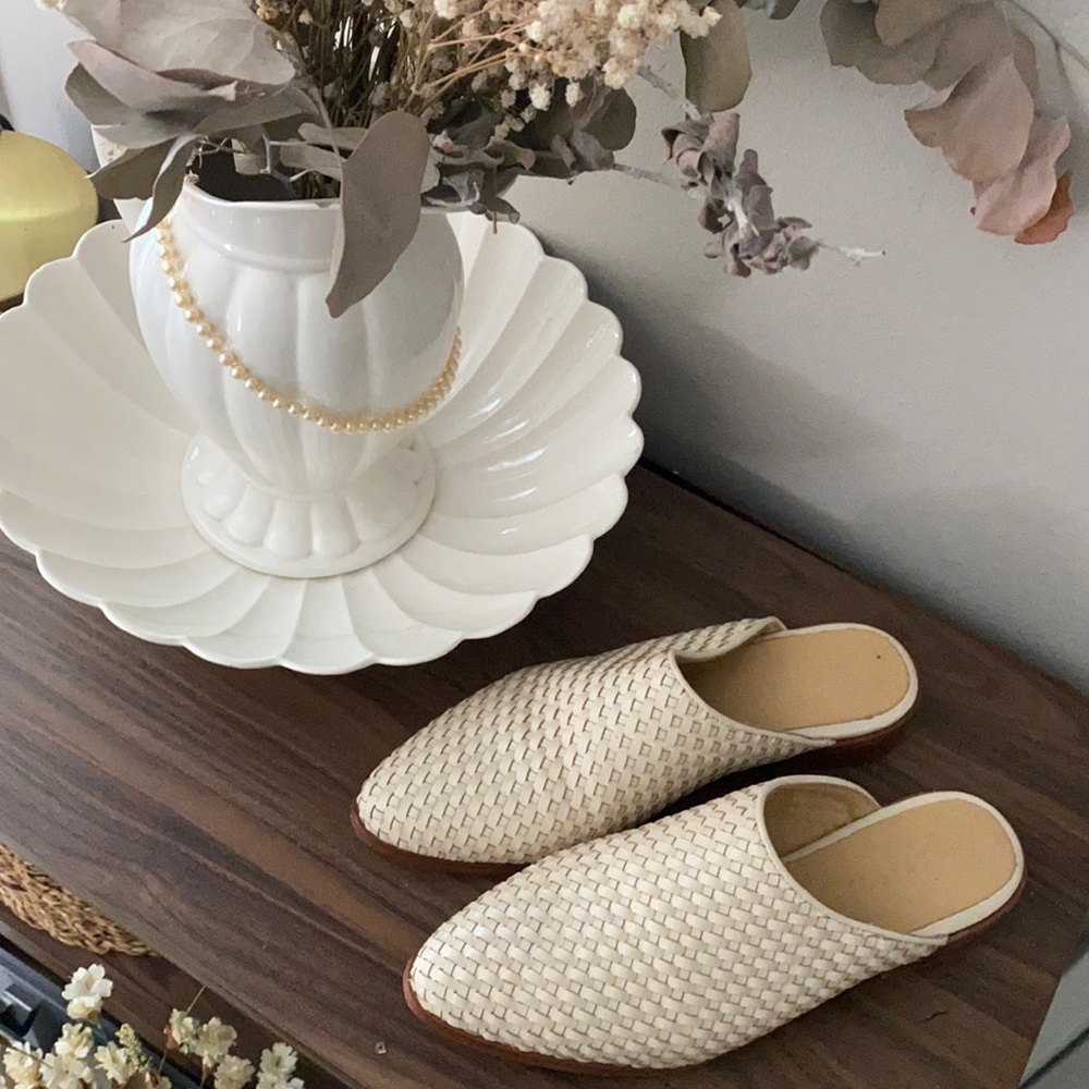 Nisolo Woven Paloma Mule - Bone